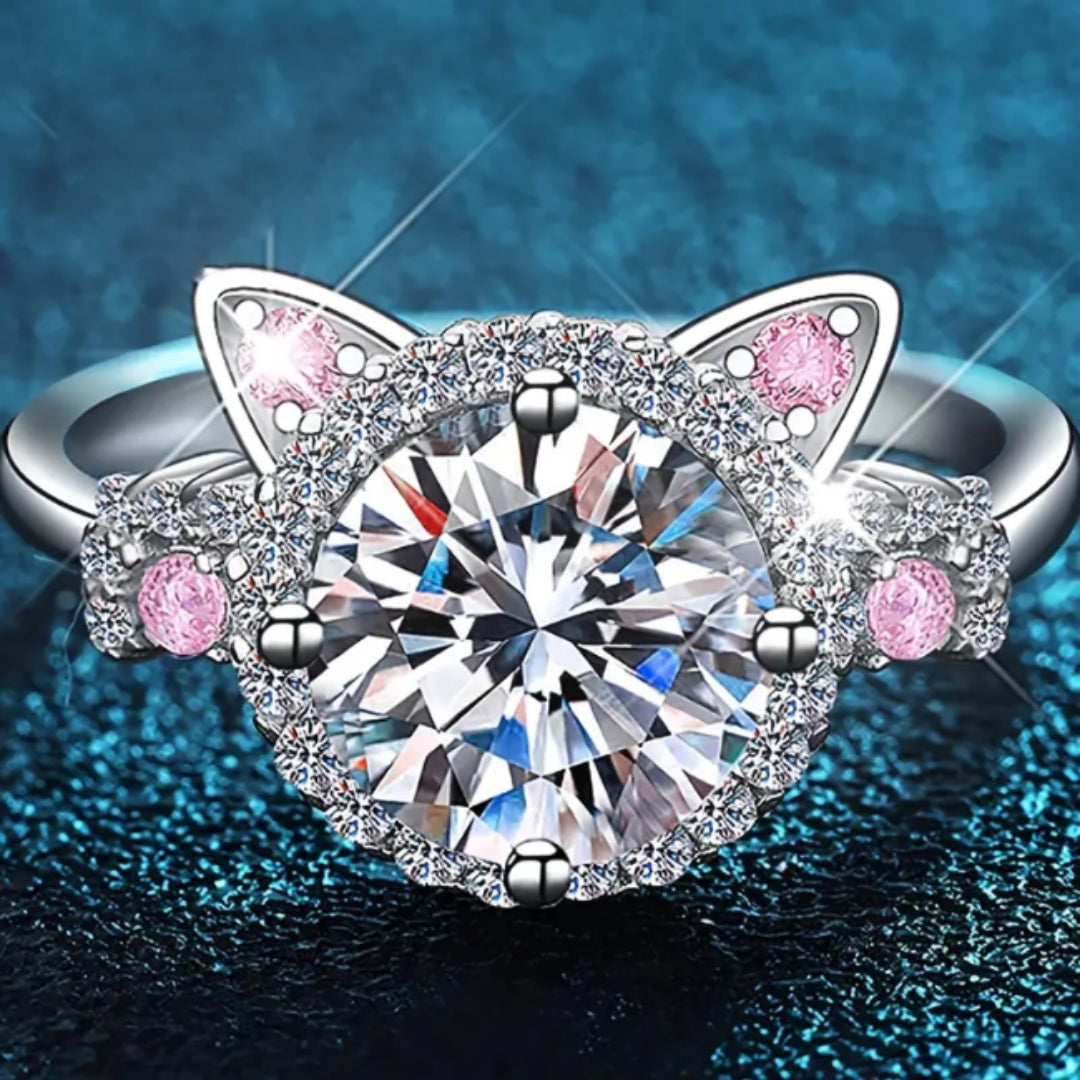 Pink Bright Kitty Ring
