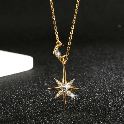 Starlight Crystal Gold Necklace