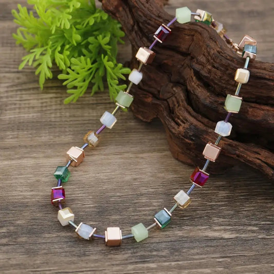 Colorful Cubes Necklace