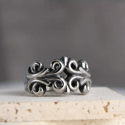 Tribal Silvered Ring