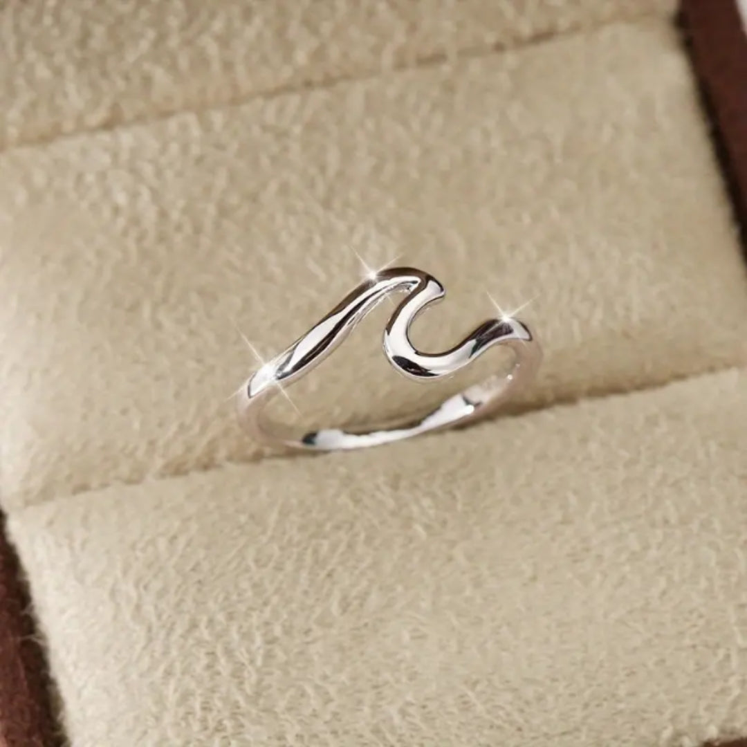 Wavy Silvered Ring