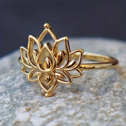 Golden Lotus Ring