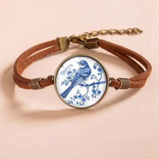 Blue Hummingbird Stamp Bracelet