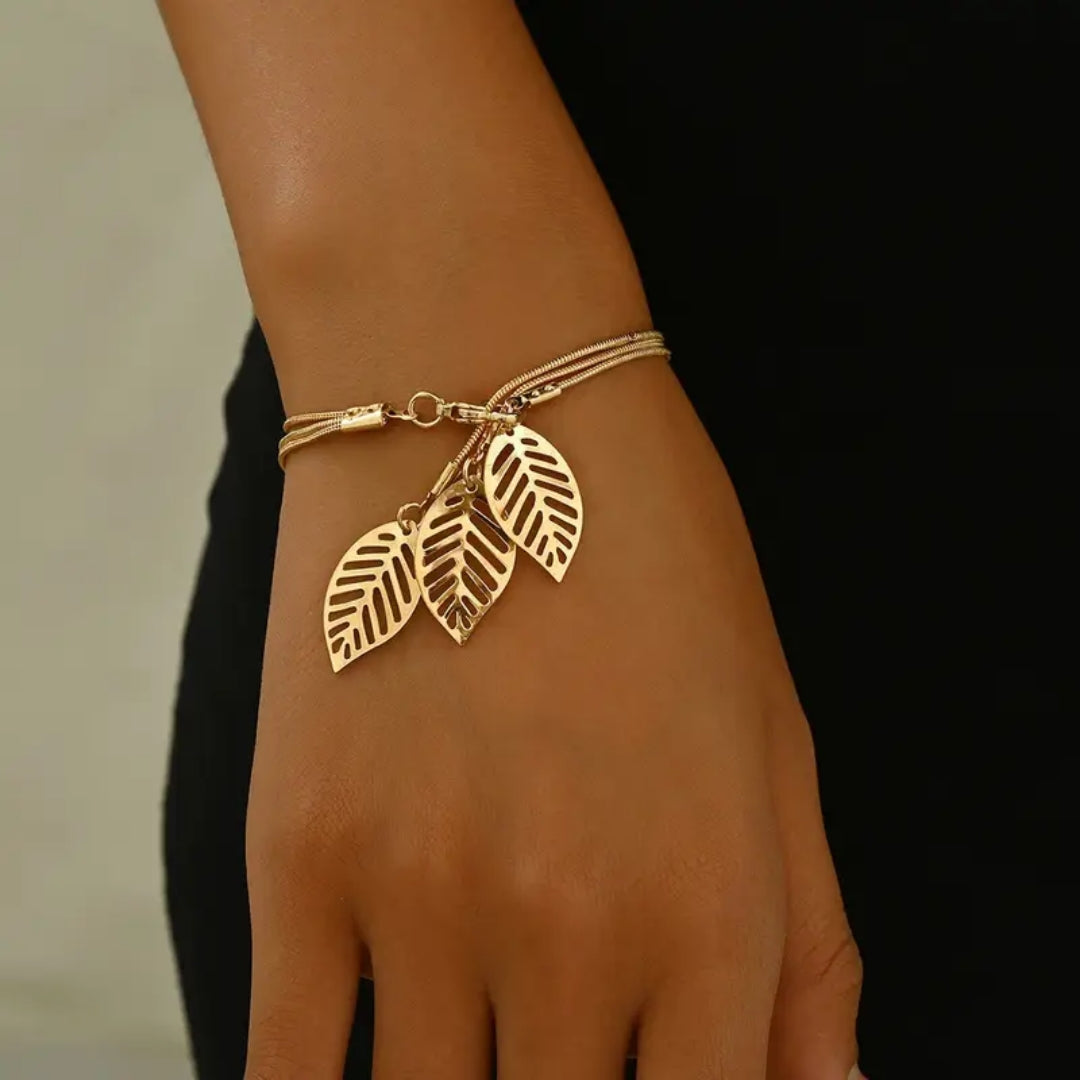 Golden Hollow Fern Bracelet