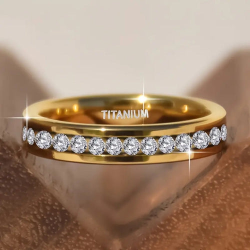 Zirconia Trail Gold Ring