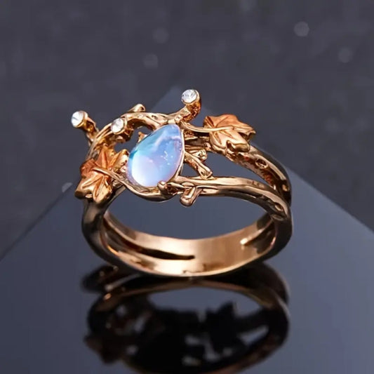 Exotic Moonstone Branch Ring