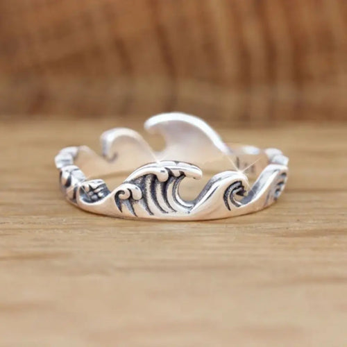 Silver Wave Trail Ring