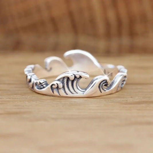 Silver Wave Trail Ring