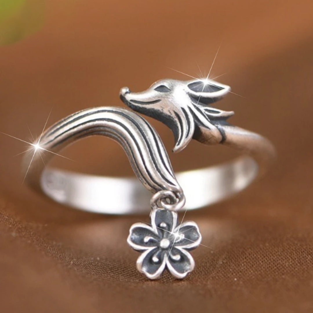 Adjustable Silver Fox Ring