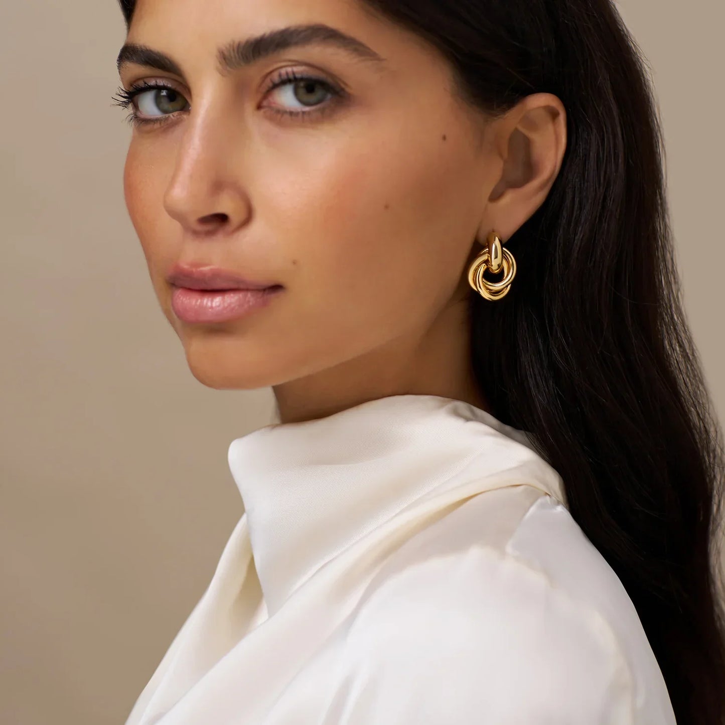 Statement Interlocking Earrings | Gold 14k