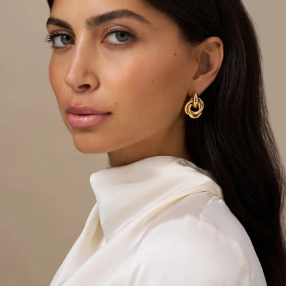 Statement Interlocking Earrings | Gold 14k