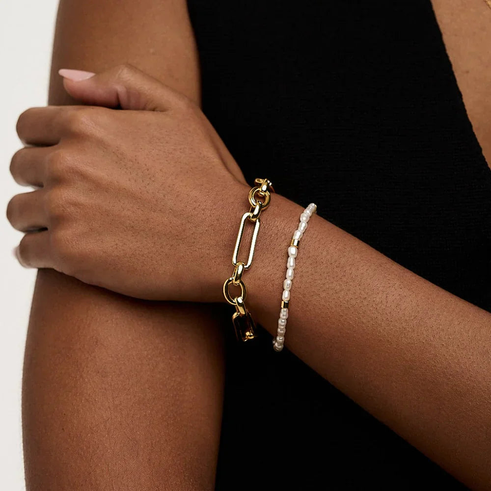 Link T-Bar Bracelet | Gold 16k