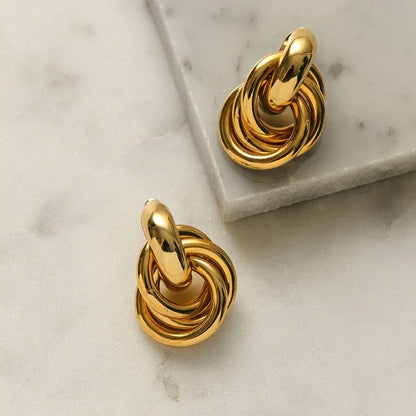 Statement Interlocking Earrings | Gold 14k