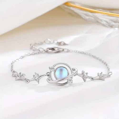 Silvered Opal Stone Star Bracelet