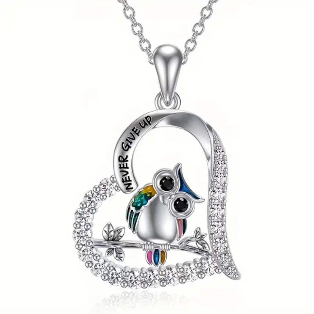 Bright Colorful Owl Necklace