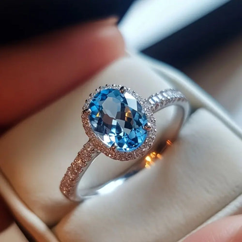 Silver & Blue Brightness Ring