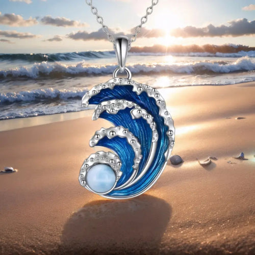 Silver Bright Wave Necklace