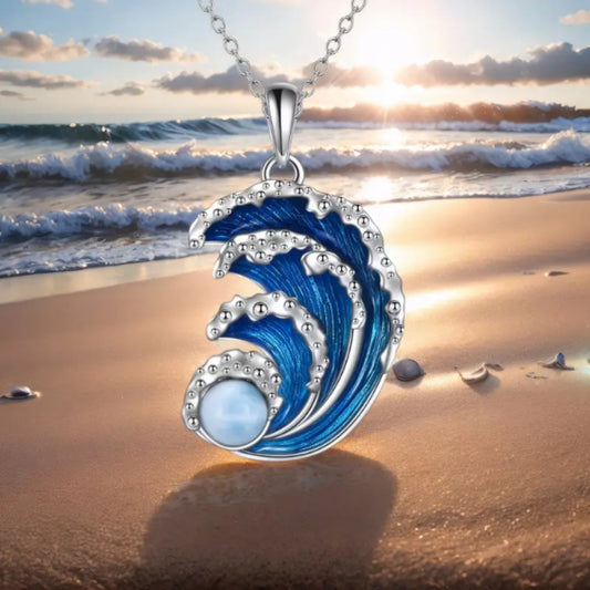 Silver Bright Wave Necklace