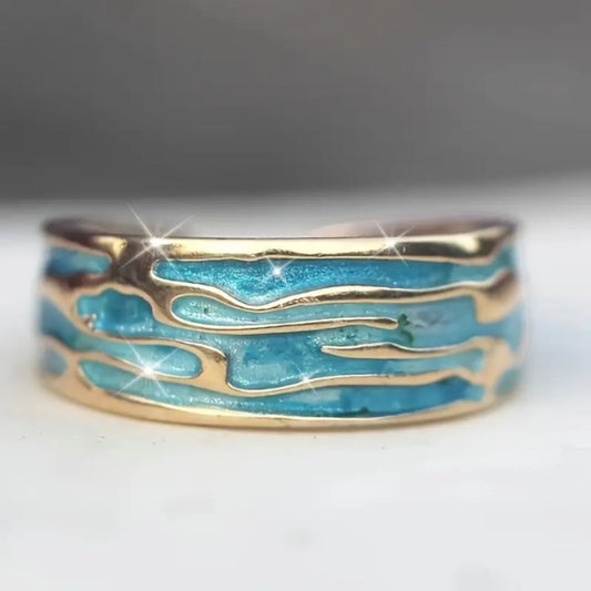 Blue Dune Gold Ring