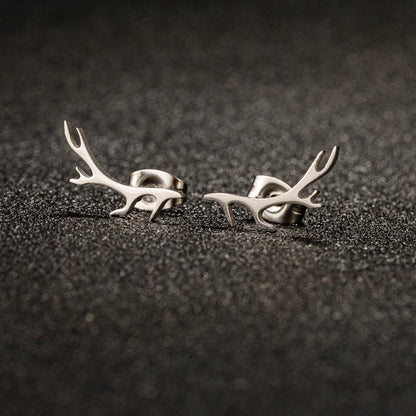 Deer Antler Stud Earrings