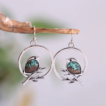 Vintage Bird on Branch Earrings – Symbol of Freedom & Serenity