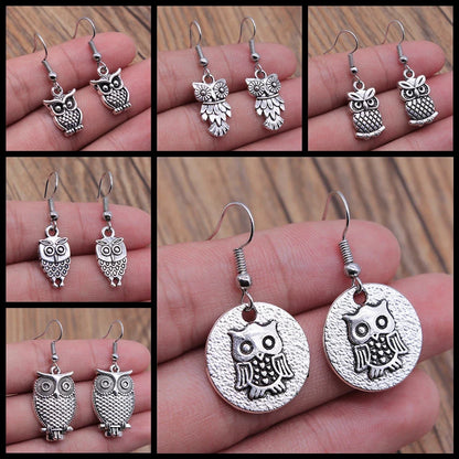 Vintage Owl Bohemian Dangle Earrings