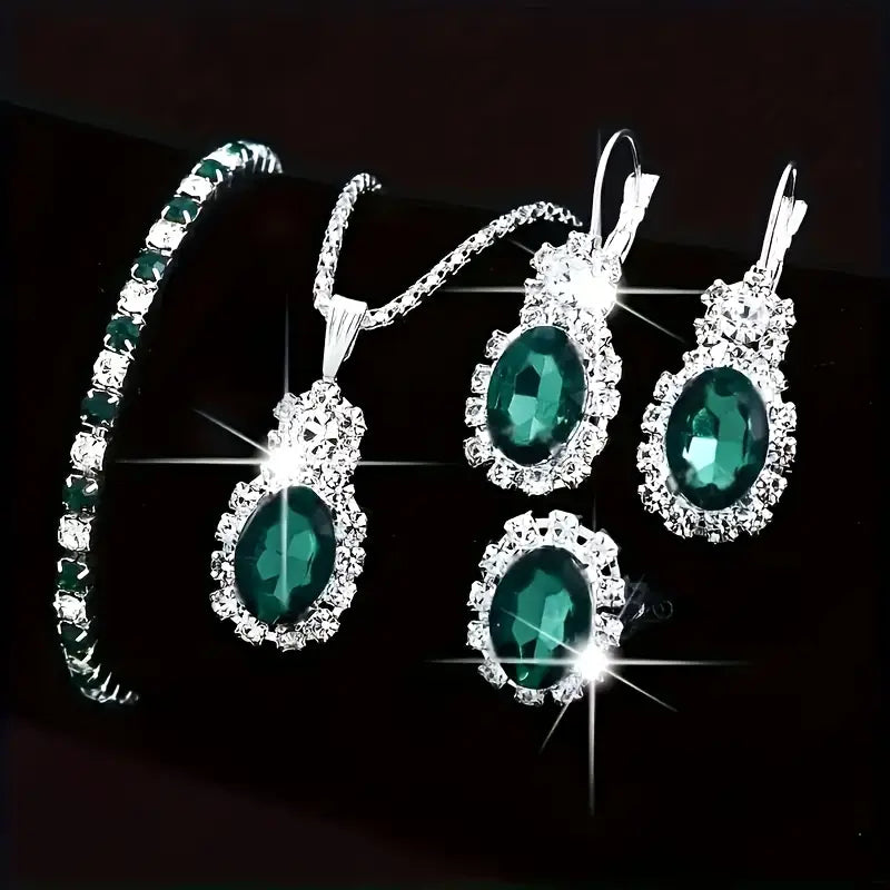 Seloria Grevalyn Jewelry emerald | White Gold