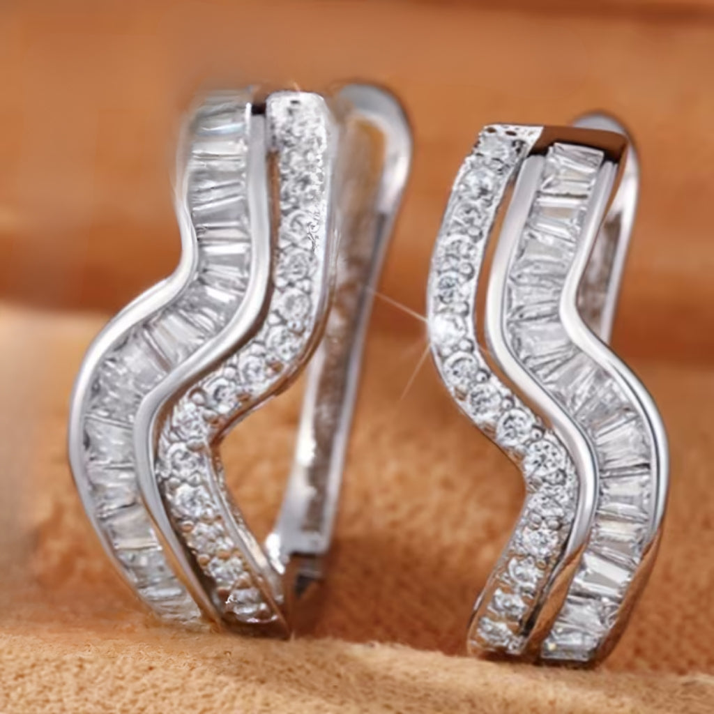 Silver Wave Earrings