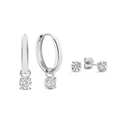 Larmes de Lune Stone Earrings Set | White Gold 14k