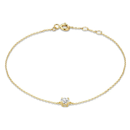 Cléa Moissanite Stone Bracelet | Gold 14k
