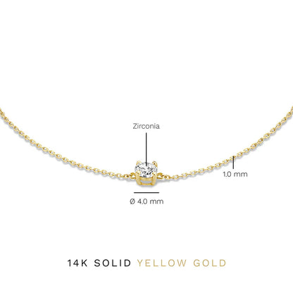 Cléa Moissanite Stone Bracelet | Gold 14k