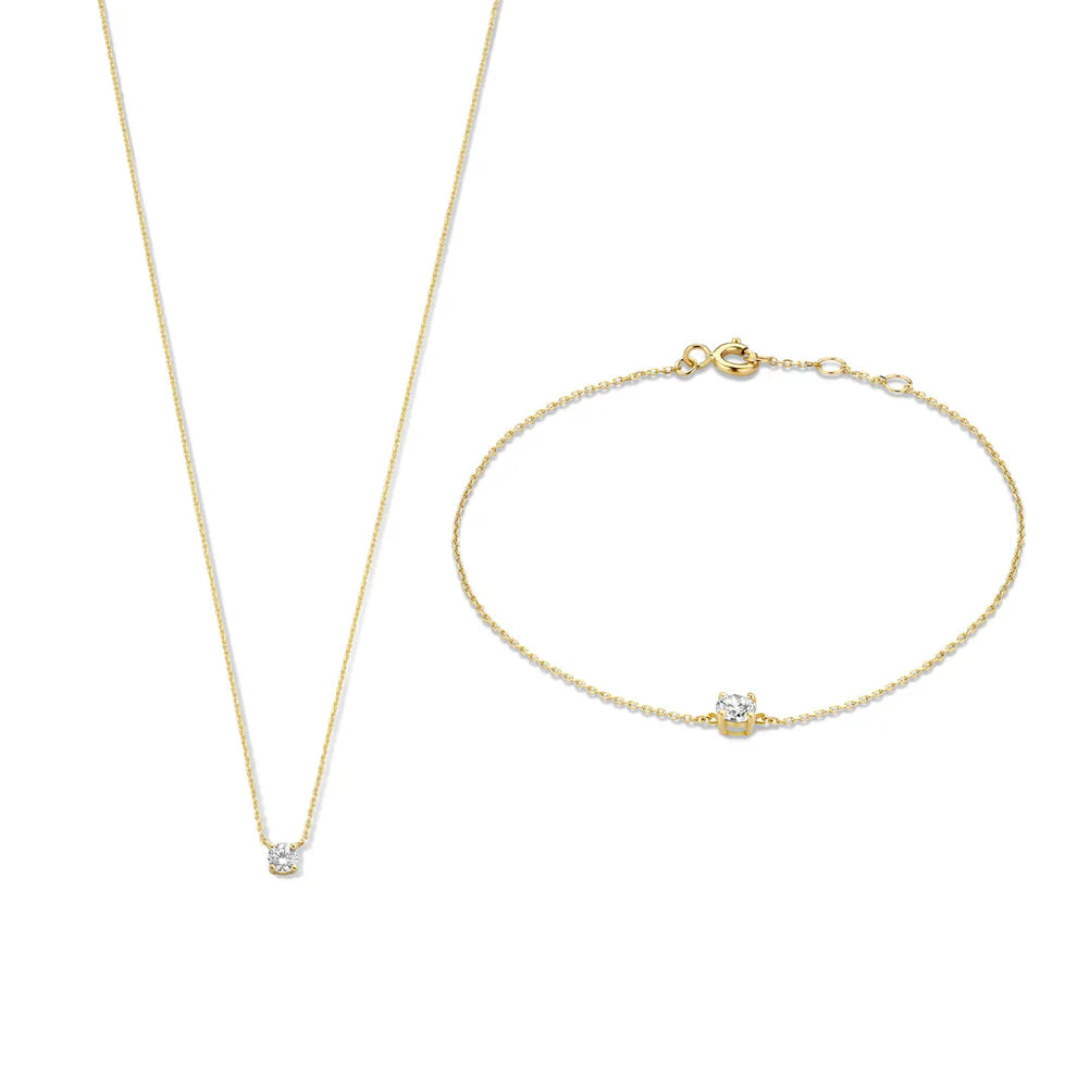 Cléa Zirconia Stone Set | Gold