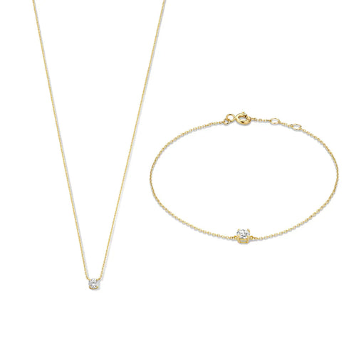 Cléa Zirconia Stone Set | Gold