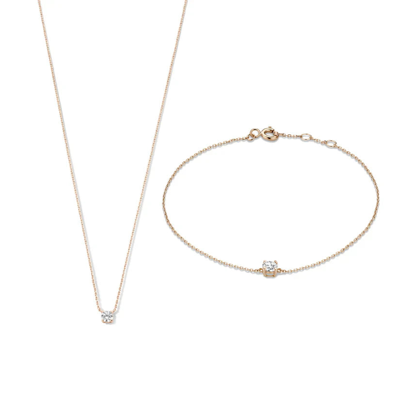 Cléa Zirconia Stone Set | Gold