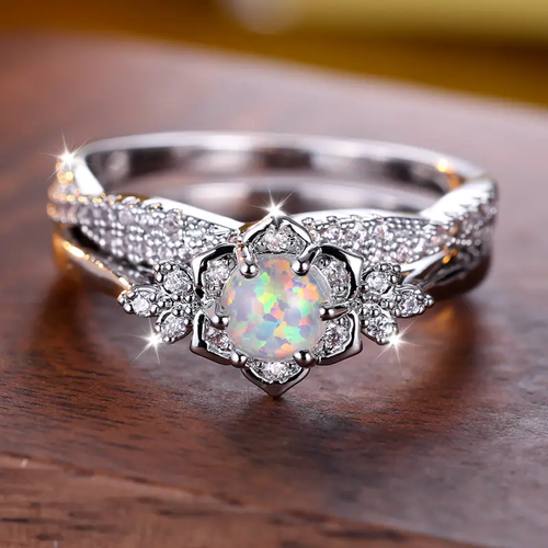 Bright Blossom Opal Ring