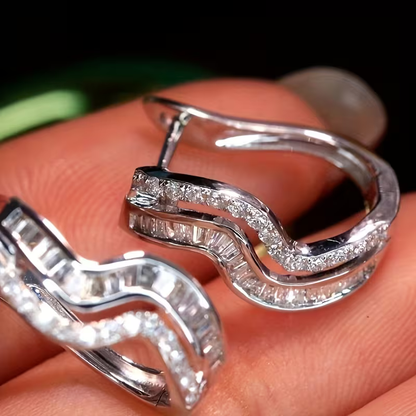 Silver Wave Earrings