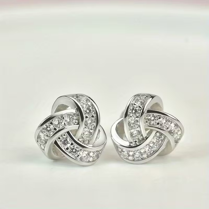 Sparkling Love Knot Earrings