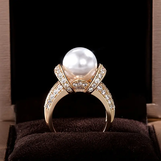Pearl Sparkling Ring