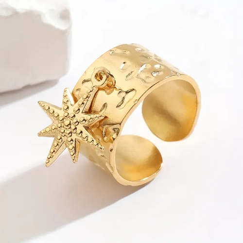 Golden Star Open Ring