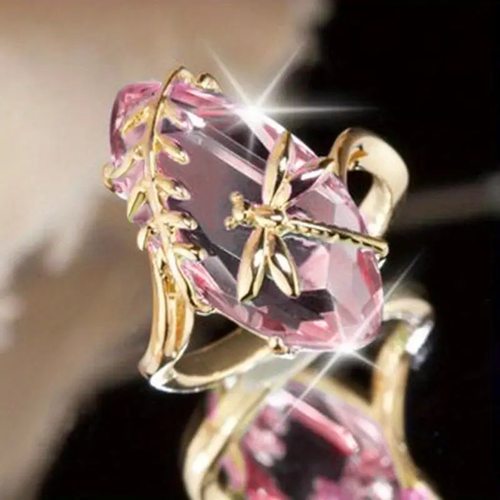 Pink Crystal Ring