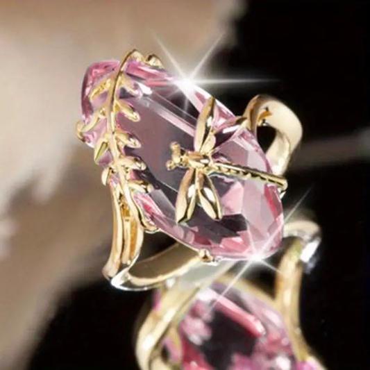 Pink Crystal Ring