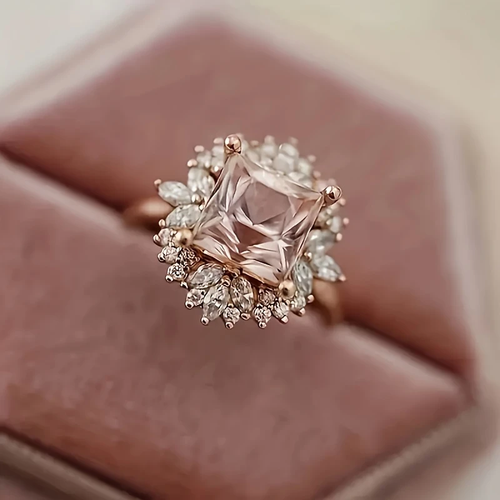 Pink Glass Bright Ring