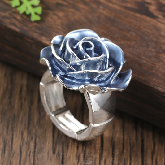 Vintage Blue Blossom Ring