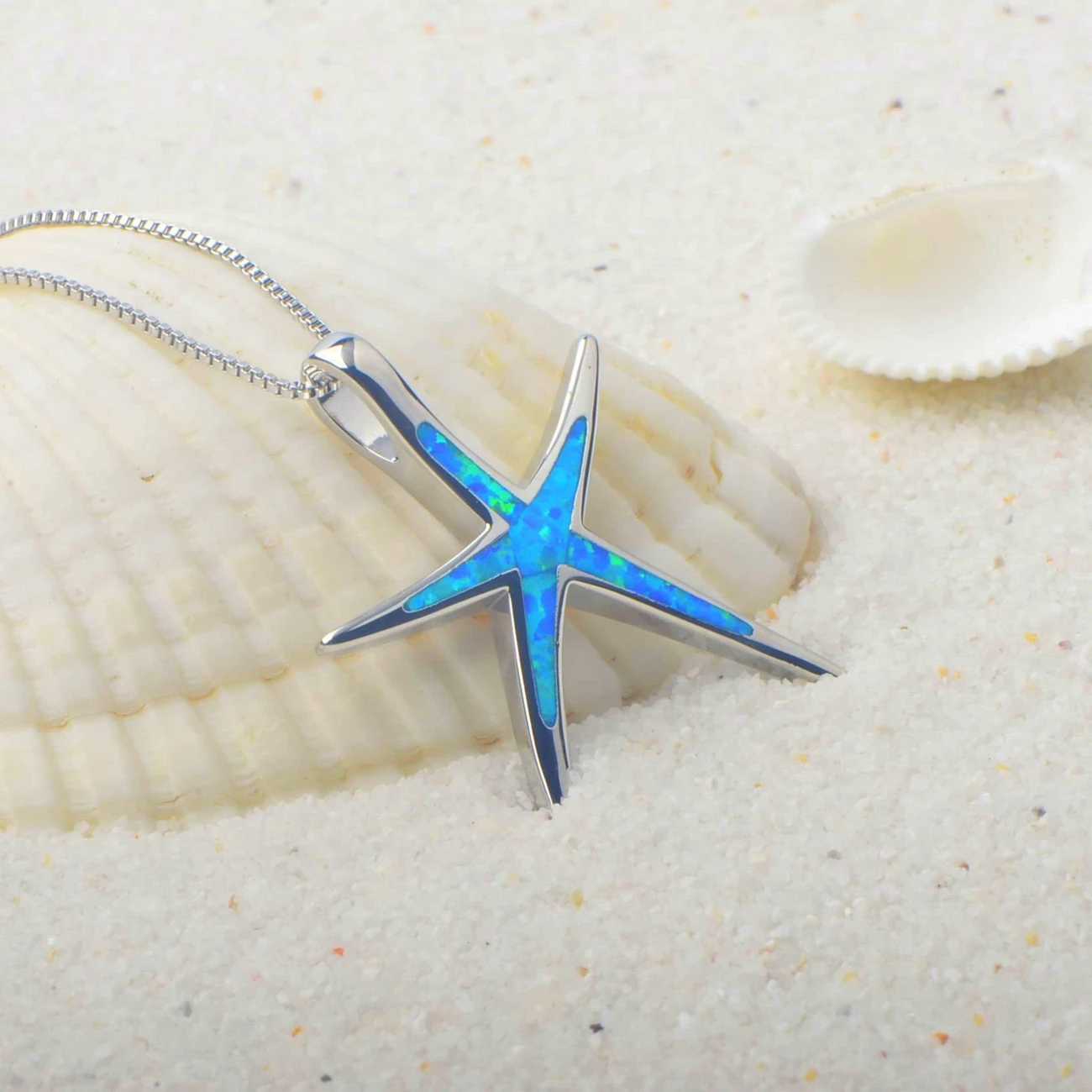 Opal Starfish Necklace