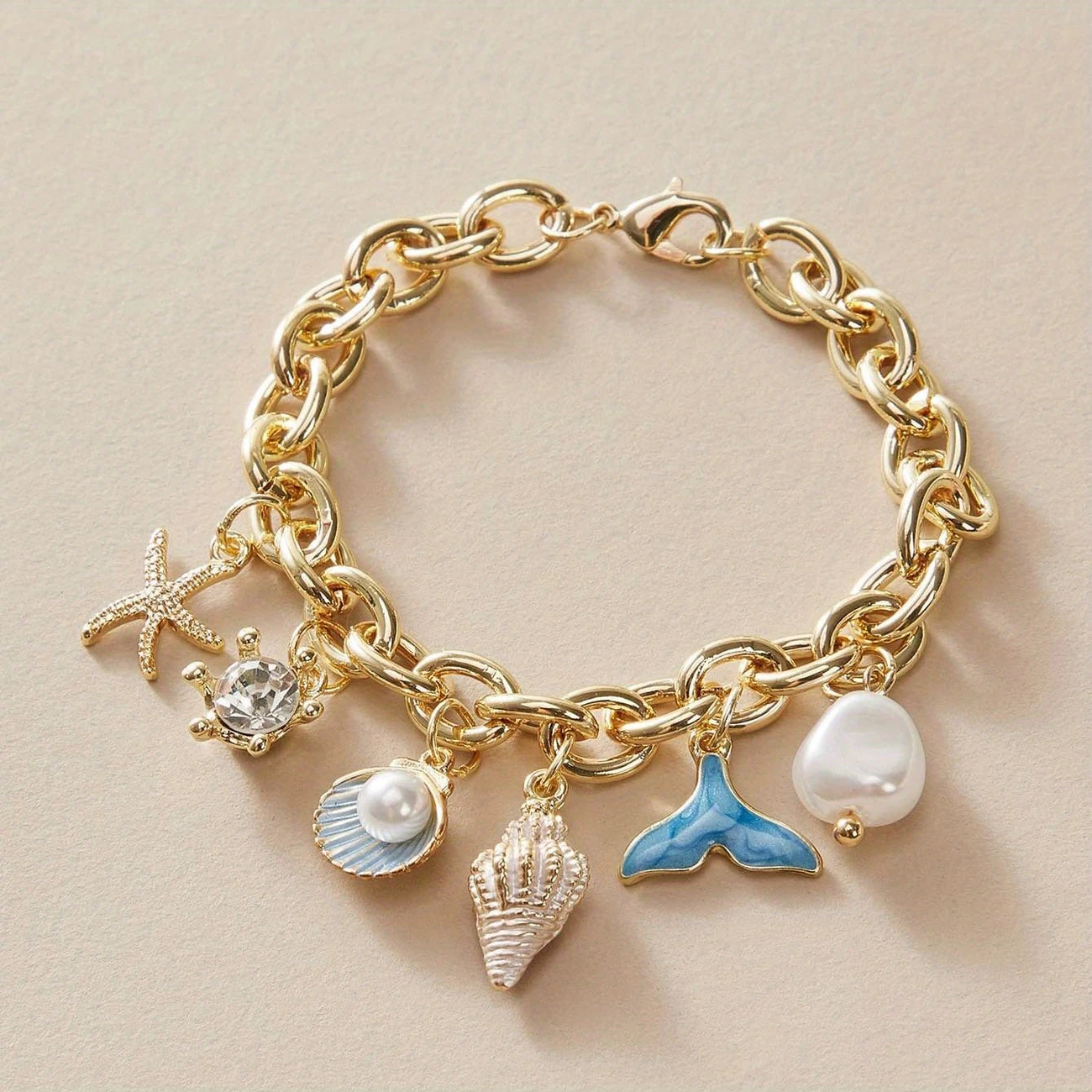 Ocean Shells Golden Bracelets