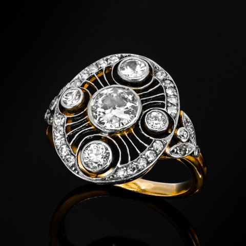 Mandala Bright Gold Ring