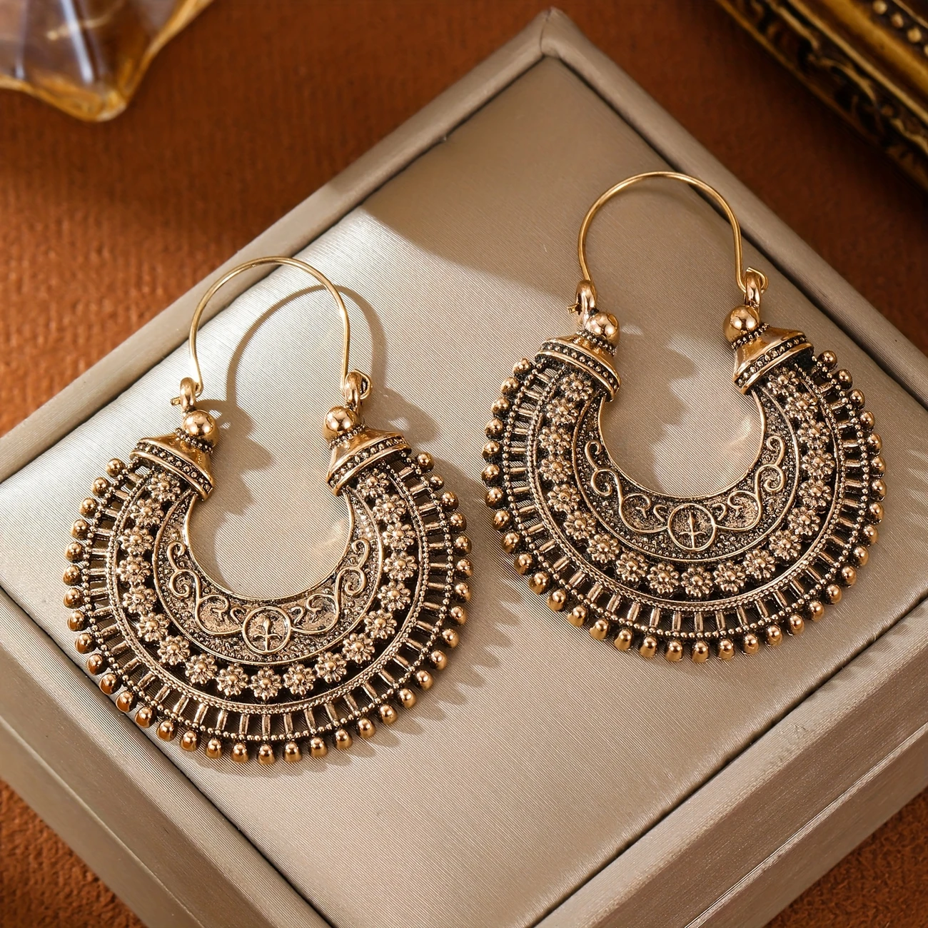 Mandala Gold Earrings