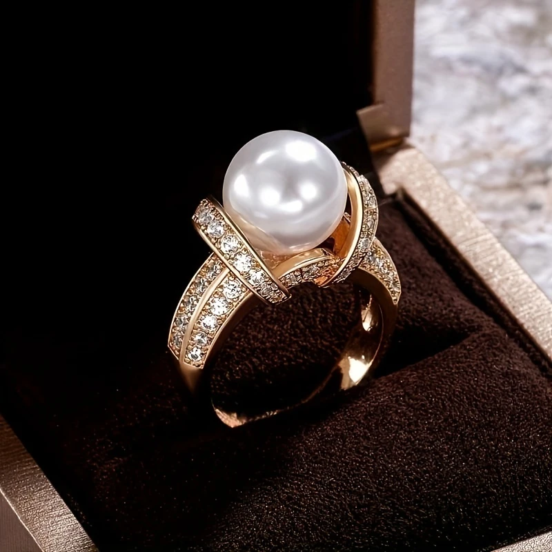 Pearl Bright Gold Ring