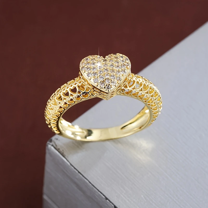 Bright Gold Heart Ring