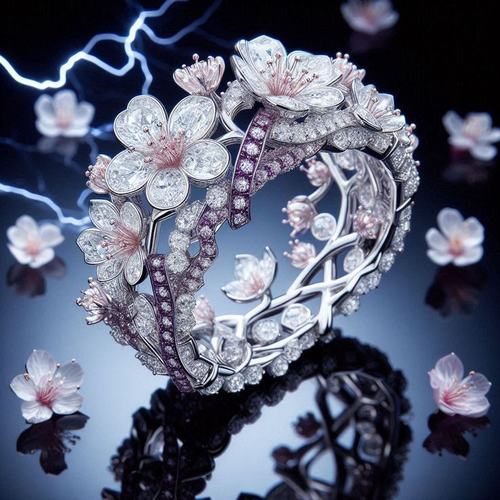 Exotic Purple Bright Floral Ring